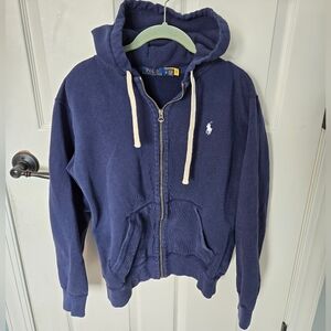 Polo Ralph Lauren Navy Hoodie size medium yellow tag
